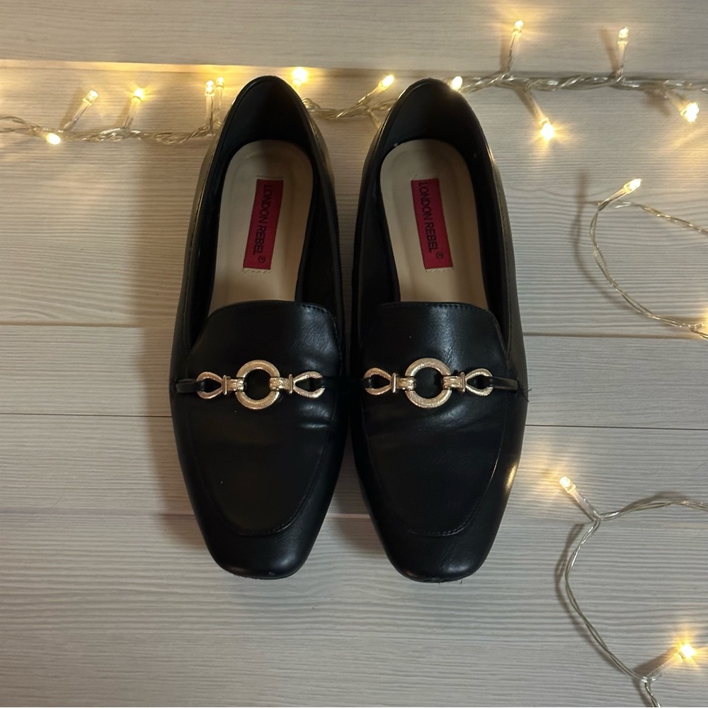 LONDON REBEL black flats